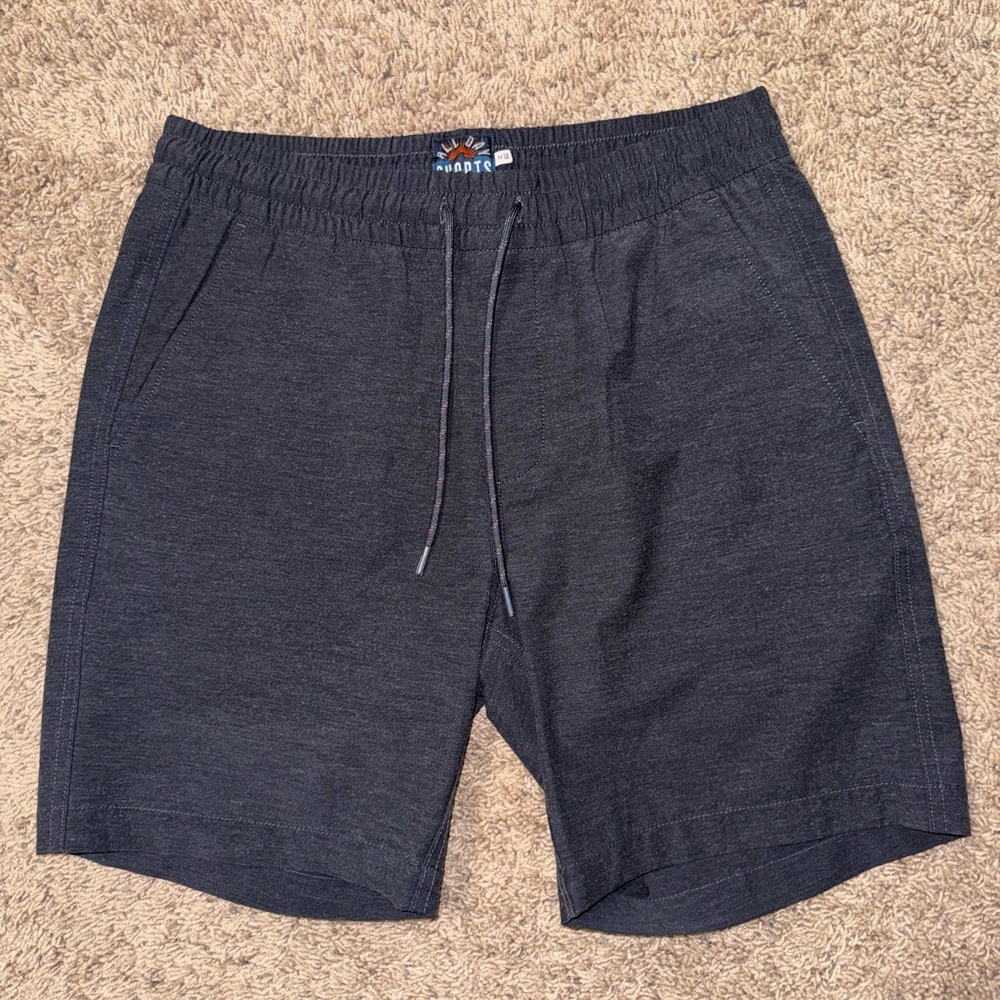 Faherty Australia Drawstring All Day Shorts (8" Inseam) In Charcoal Men’s